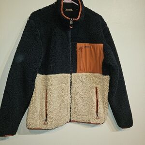 Orvis Black and Tan Fleece Jacket